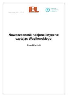 Nowoczesność nacjonalistyczna: czytając Wasilewskiego