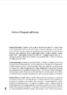 Authors&rsquo; Biographical Notes