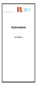 Krytyka poetycka (wstęp)