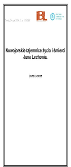 Nowojorskie tajemnice życia i śmierci Jana Lechonia