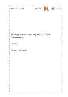 Mord rytualny w poetyckiej relacji Stefana Żuchowskiego