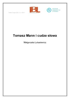 Tomasz Mann i cudze słowa