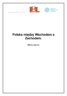 Polska między Wschodem a Zachodem