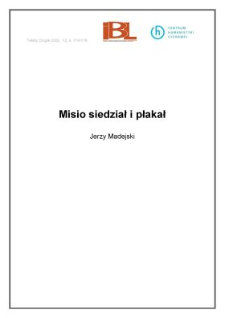 Misio siedział i płakał