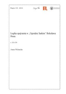 Logika spojrzenia w "Ogrodzie Saskim" Bolesława Prusa