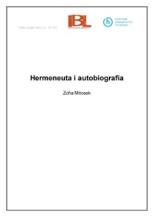 Hermeneuta i autobiografia