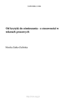 Od krytyki do ośmieszania — o stosowności w tekstach prasowych