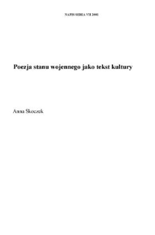 Poezja stanu wojennego jako tekst kultury