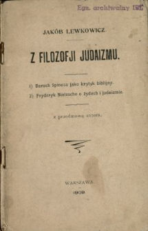 Z filozofji judaizmu