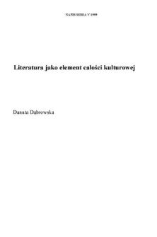 Literatura jako element całości kulturowej
