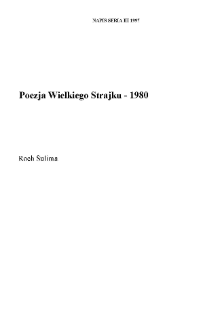 Poezja Wielkiego Strajku — 1980