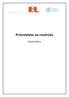 Polonistyka na rozdrożu, (wstęp)