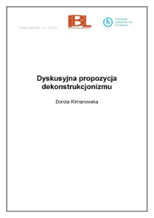 Dyskusyjna propozycja dekonstrukcjonizmu