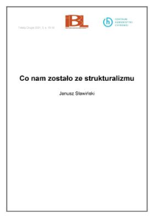 Co nam zostało ze strukturalizmu