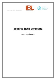 Joanna, nasz sekretarz