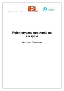 Polonistyczne spotkania na szczycie
