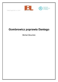 Gombrowicz poprawia Dantego