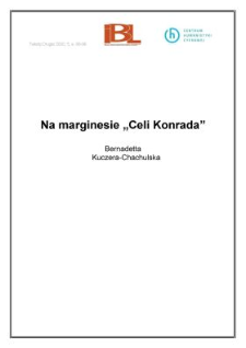 Na marginesie "Celi Konrada"