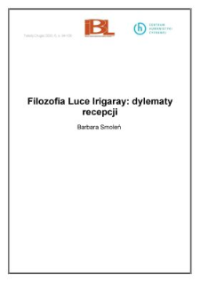 Filozofia Luce Irigaray: dylematy recepcji