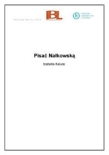 Pisać Nałkowską