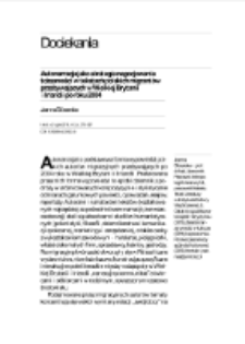 Autonarracja jako strategia negocjowania tożsamości w tekstach polskich migrantów przebywających w Wielkiej Brytanii i Irlandii po roku 2004