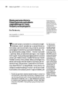 Między pamięcią a historią. Pisarze żydowscy pochodzenia maghrebskiego we Francji. Perspektywa socjologiczna