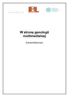 W stronę genologii multimedialnej