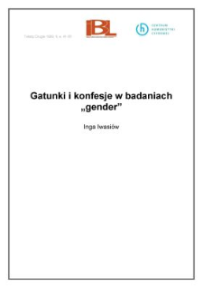 Gatunki i konfesje w badaniach "gender"