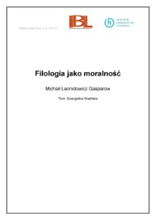 Filologia jako moralność