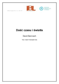 Dość czasu i świata