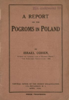A report on the pogroms in Poland