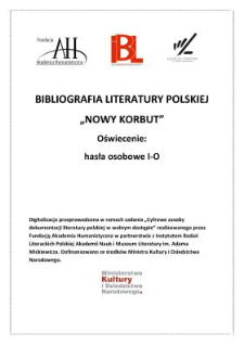 Oświecenie : hasła osobowe I-O