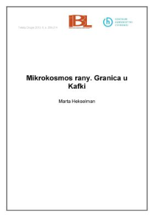 Mikrokosmos rany. Granica u Kafki