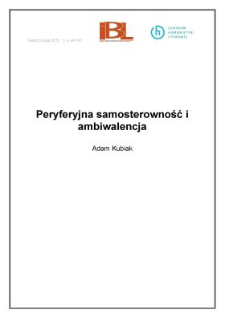 Peryferyjna samosterowność i ambiwalencja