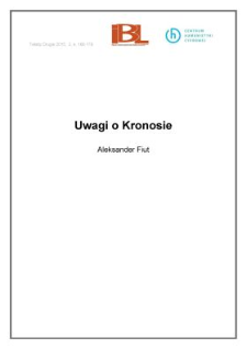 Uwagi o Kronosie