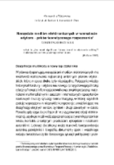 Narzędzia medi&oacute;w elektronicznych w warsztacie edytora &ndash; pr&oacute;ba teoretycznego rozpoznania