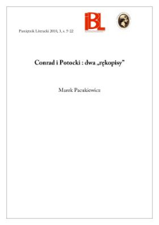 Conrad i Potocki: dwa &bdquo;rękopisy&rdquo;