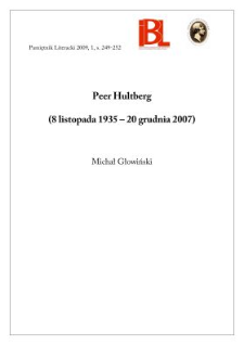 Peer Hultberg (8 listopada 1935 &ndash; 20 grudnia 2007)