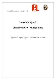 Janusz Maciejewski (2 czerwca 1930 &ndash; 9 lutego 2011)