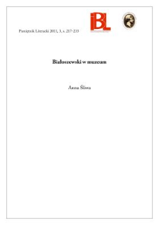 Białoszewski w muzeum