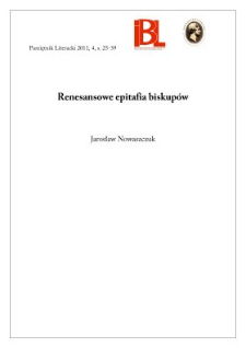 Renesansowe epitafia biskup&oacute;w