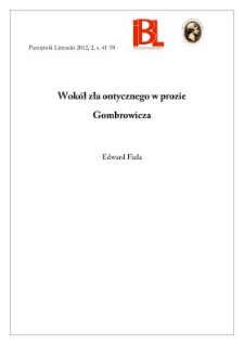 Wokół zła ontycznego w prozie Gombrowicza