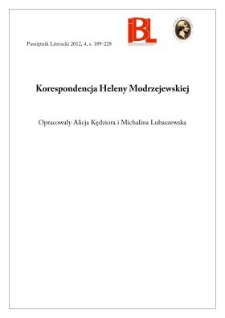 Korespondencja Heleny Modrzejewskiej