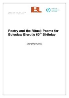 Poetry and the Ritual: Poems for Bolesław Bierut’s 60th Birthday