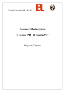 Kazimierz Bartoszyński (7 stycznia 1921 &ndash; 26 stycznia 2015)