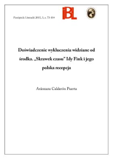 Doświadczenie wykluczenia widziane od środka. &bdquo;Skrawek czasu&rdquo; Idy Fink i jego polska recepcja