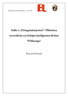 Indie w „Pożegnaniu jesieni”. Obietnica wyzwolenia czy kolejna inteligentna drwina Witkacego?