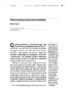 W sprawie polityczności polskiej humanistyki