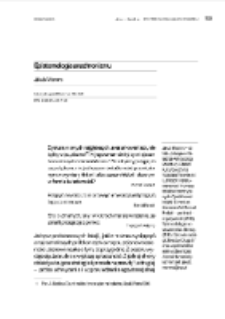 Epistemologia anachronizmu