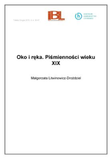 Oko i ręka. Piśmienności wieku XIX